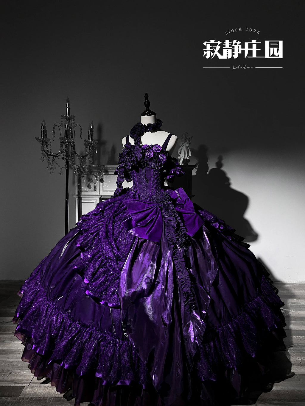 Original Purple Lolita Dark Gothic Fishbone Long Dress 2025 Halloween Christmas Cos Maxi Dresses for Women Sweet Wedding Dress