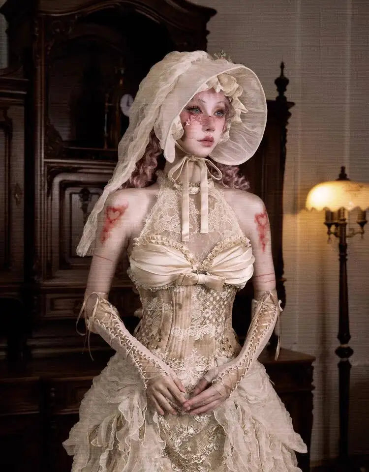 Goddess of Love Venus Lolita Women's Parisian Rococo Retro Elegance Dress Spooky Medieval Sexy Ghost Zombie Dress
