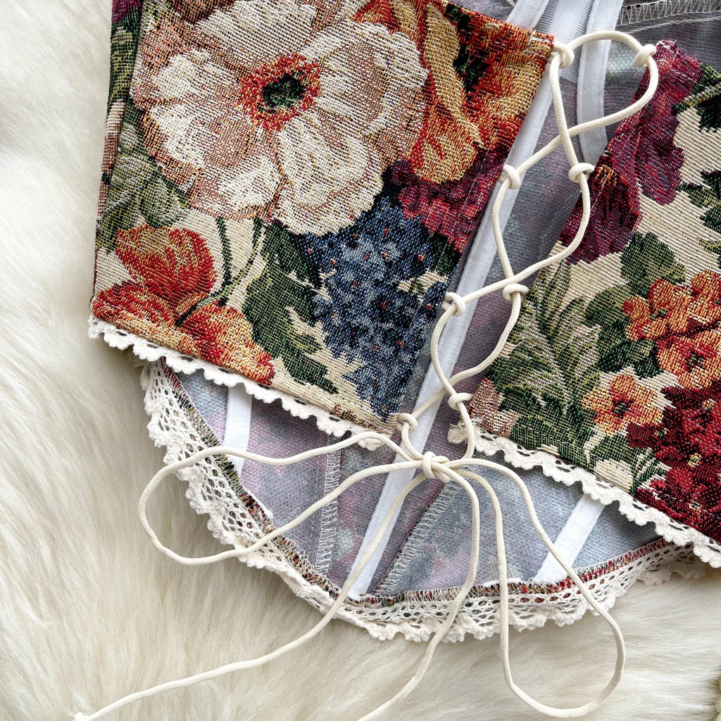 Slimming Parisian Corset Tanks Top Elegant Basic Crop Top  Women Bustier