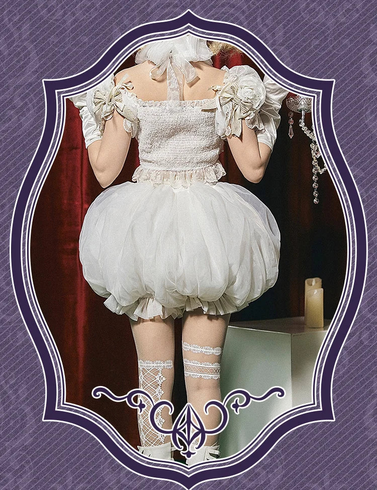 The Sweet Pink Organza Bloomers | Lolita Mesh Pumpkin Shorts | Parisian Coquette Petticoat | Parisian Princess
