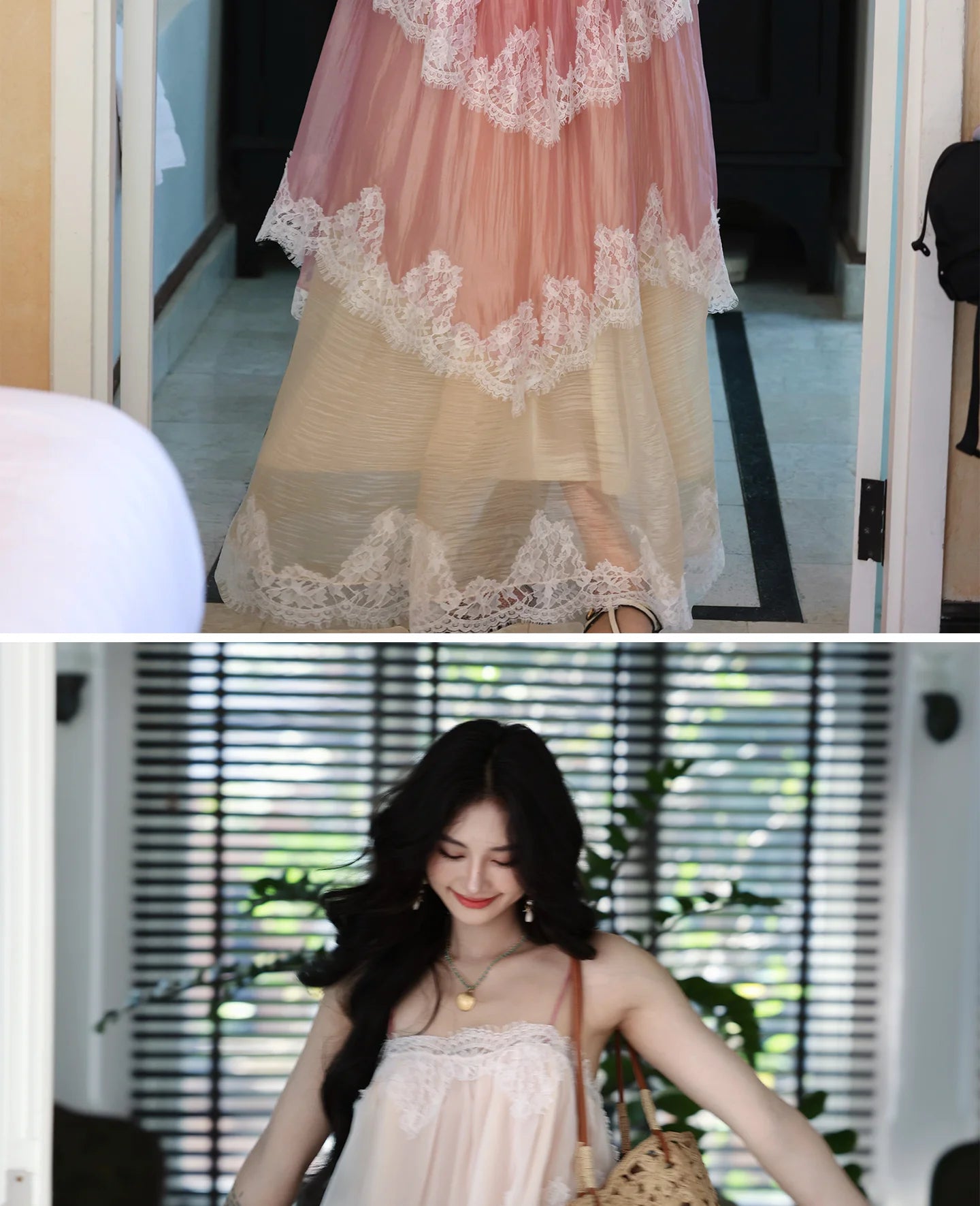 The Chantilly Gradient Lace Gown | Strapless Heavily Embellished Maxi | Vintage Gathered Skirt | Parisian Princess