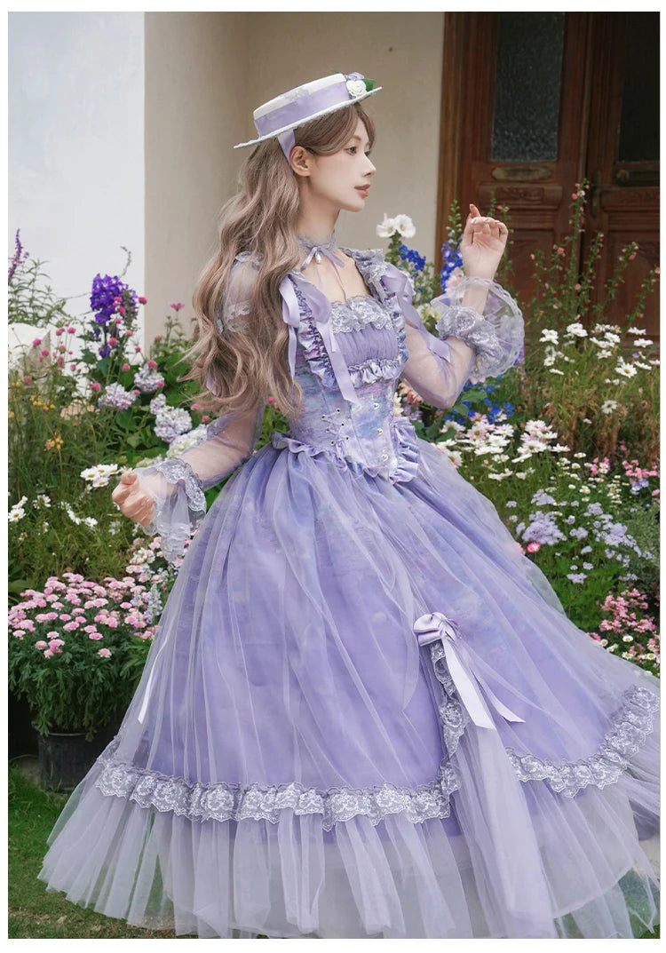 The Royal Purple Lolita Enchantment Tea Party Gown | Sweet French Princess Purple Dress | Parisian Princess