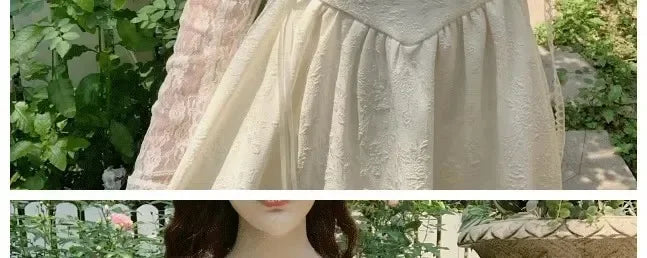 Lace Sun Protection Clothing Women's Summer Outerwear with Strap Vest Top Short Slim Long Sleeve Shirt Coat Gentle Breeze