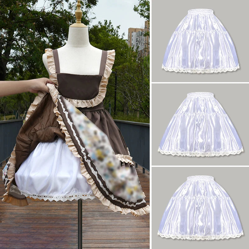Women Petticoats Victorian Style Lolita Petticoat Underskirt Under The Dress Bridal Crinoline 50cm Cosplay Inner Skirt Support
