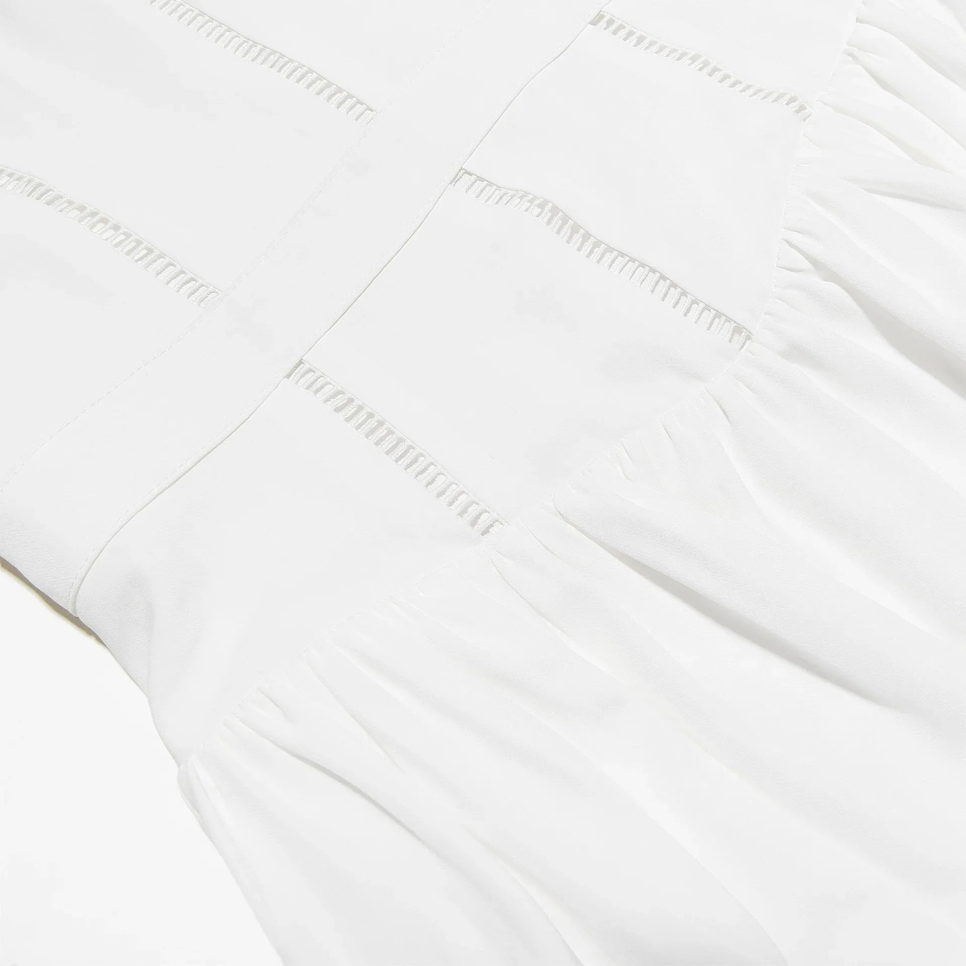 The Saint-Tropez Knotted Gown | French Corset-Detail Spaghetti Strap Mini | Flowy White Summer Beach Dress | Parisian Princess