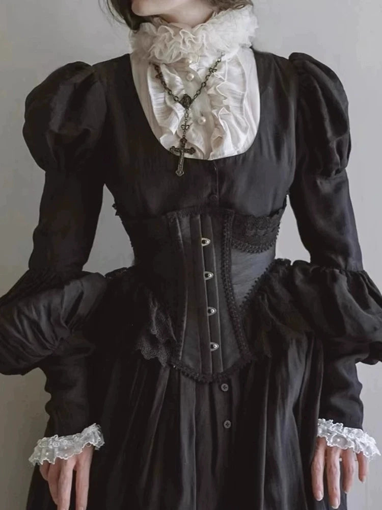 Women Fancy Corset Underbust Luxury Lace Bustier Lolita Vintage Bodice Lace Up Boned Waist Trainer Stage Costume Gold Tight Tops