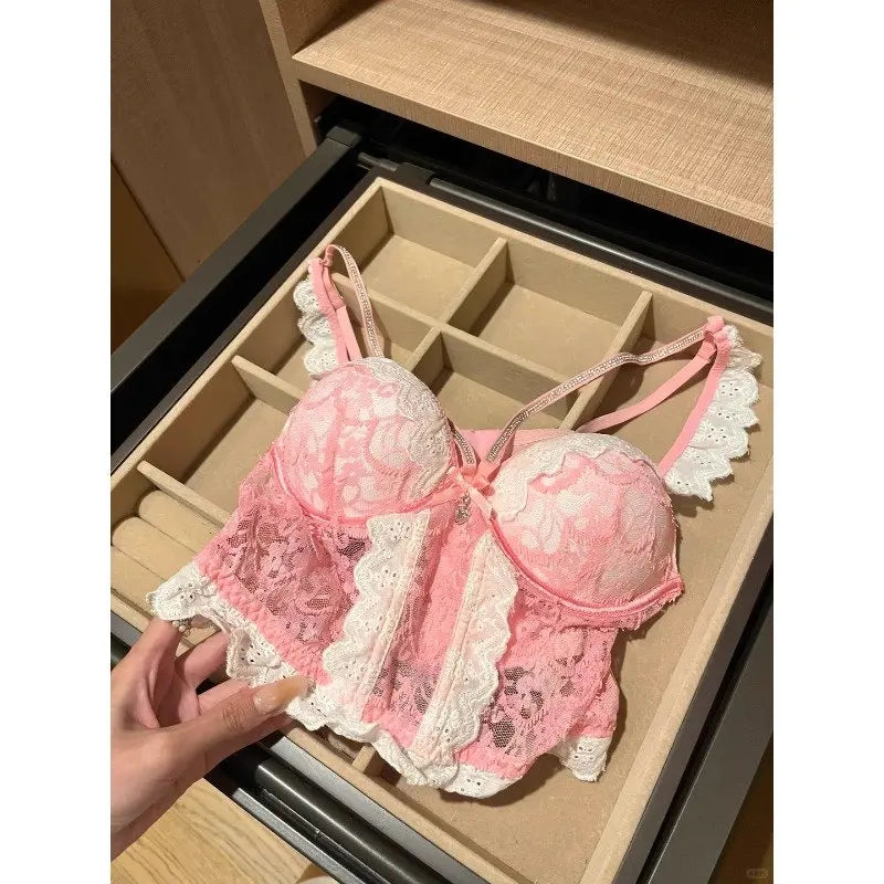 The Jardin Floral Lace Bra Set | Push-Up Underwire 3/4 Cup | Lace Lingerie Set | Parisian Princess