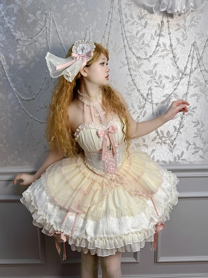 The Versailles Layered Tulle Corset | Jacquard Lace-Up Bustier | Pre-Order Exclusive | Parisian Princess