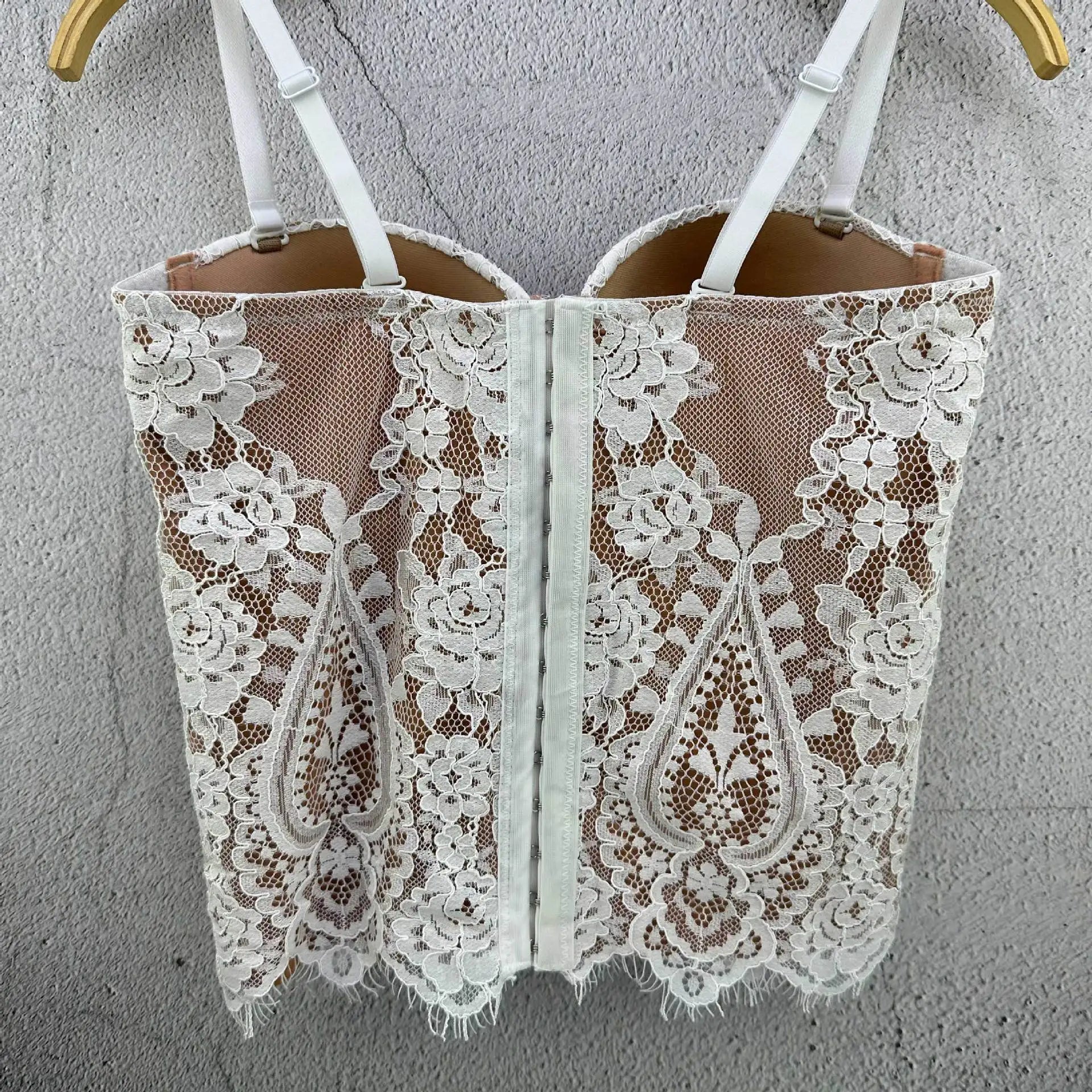 The Versailles Floral Lace Bustier | Sweet Corset Crop Top | Everyday Shaping Top | Parisian Princess