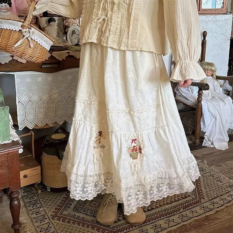 The Petite Parisian Lace Midi | Embroidered Tatting Skirt | Spring French Princess Dress | Parisian Princess