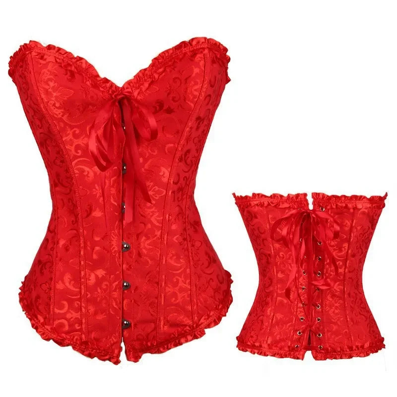 Gothic Corset Shapewear Women Steampunk Lace Up Waist Trainer Body Shaper Bustiers Top Fashion Shaping Clothing Streetwear