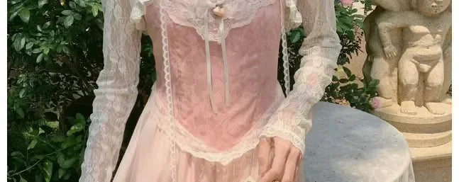 Lace Sun Protection Clothing Women's Summer Outerwear with Strap Vest Top Short Slim Long Sleeve Shirt Coat Gentle Breeze