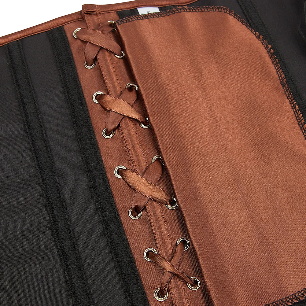 Underbust Corset Sexy Waist Slimming Corset Bustiers Body Shaper for Women Steampunk Lace-up Corset Belt Waist Trainer