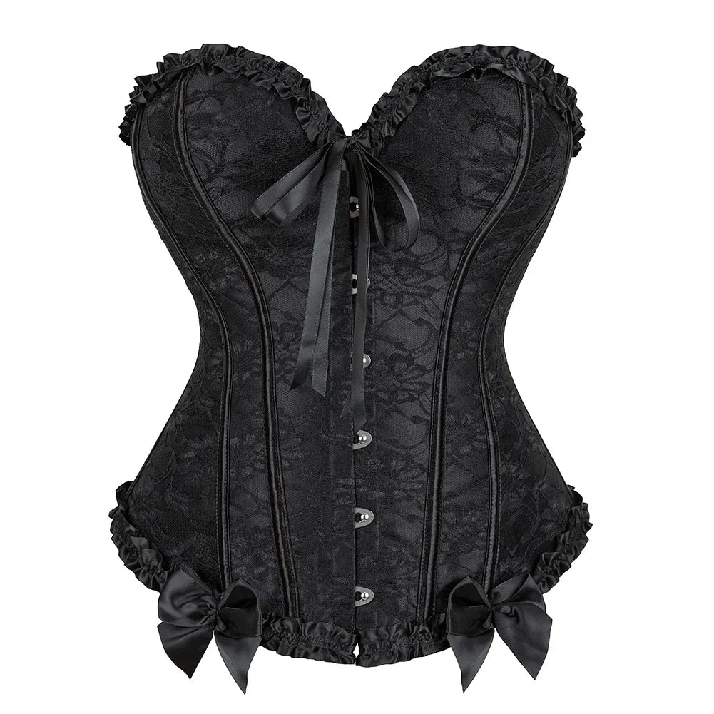 Gothic Corset Shapewear Women Steampunk Lace Up Waist Trainer Body Shaper Bustiers Top Fashion Shaping Clothing Streetwear