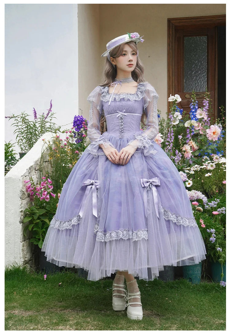 The Royal Purple Lolita Enchantment Tea Party Gown | Sweet French Princess Purple Dress | Parisian Princess