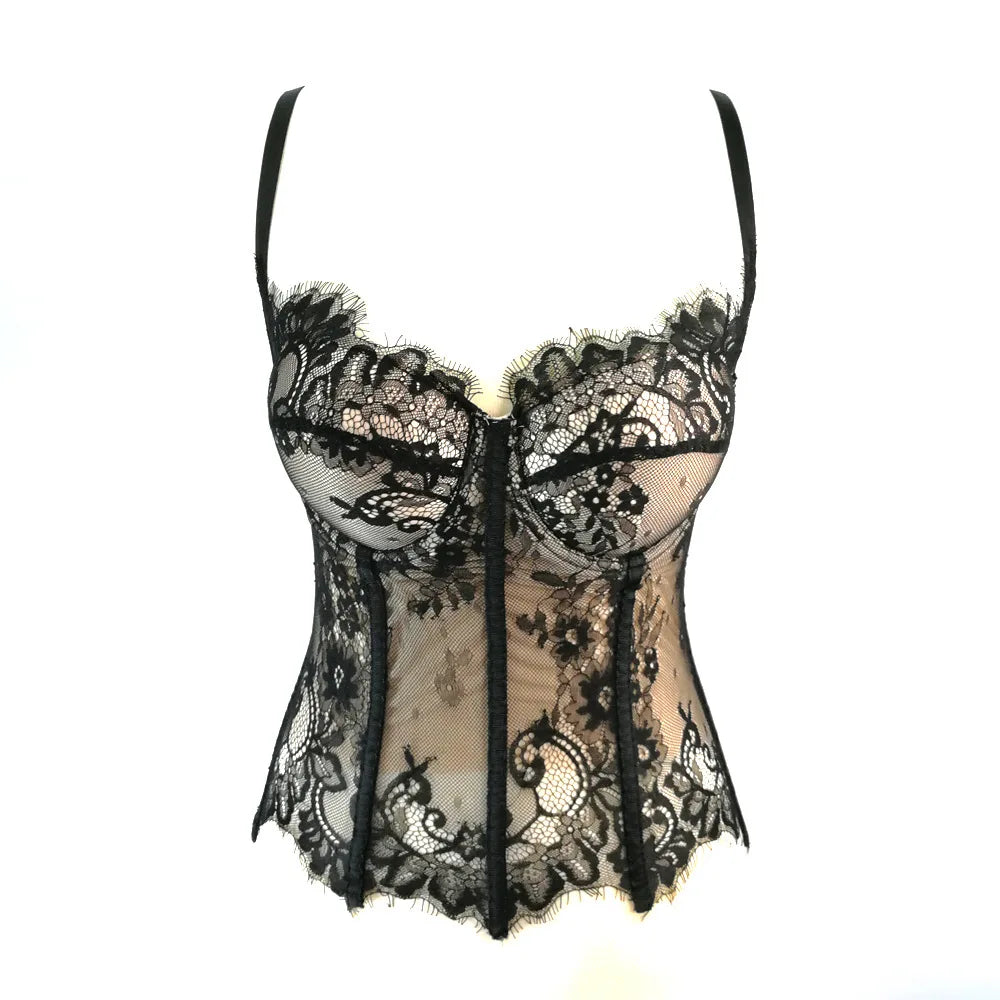 The Versailles Floral Lace Bustier | Sweet Corset Crop Top | Everyday Shaping Top | Parisian Princess