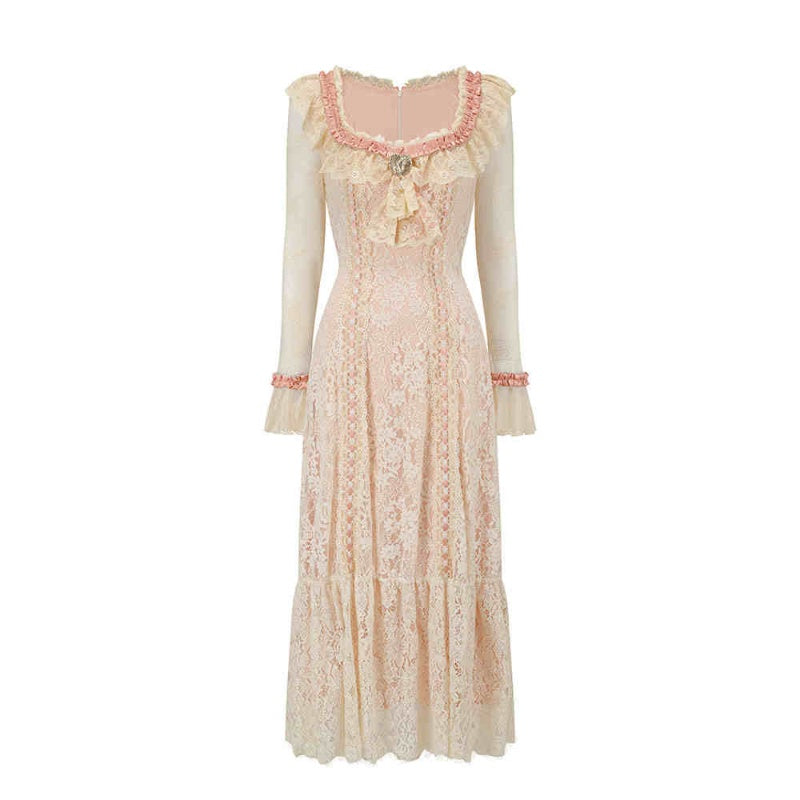 French Fairy Sweet Delicate Lace Princesscore Dress