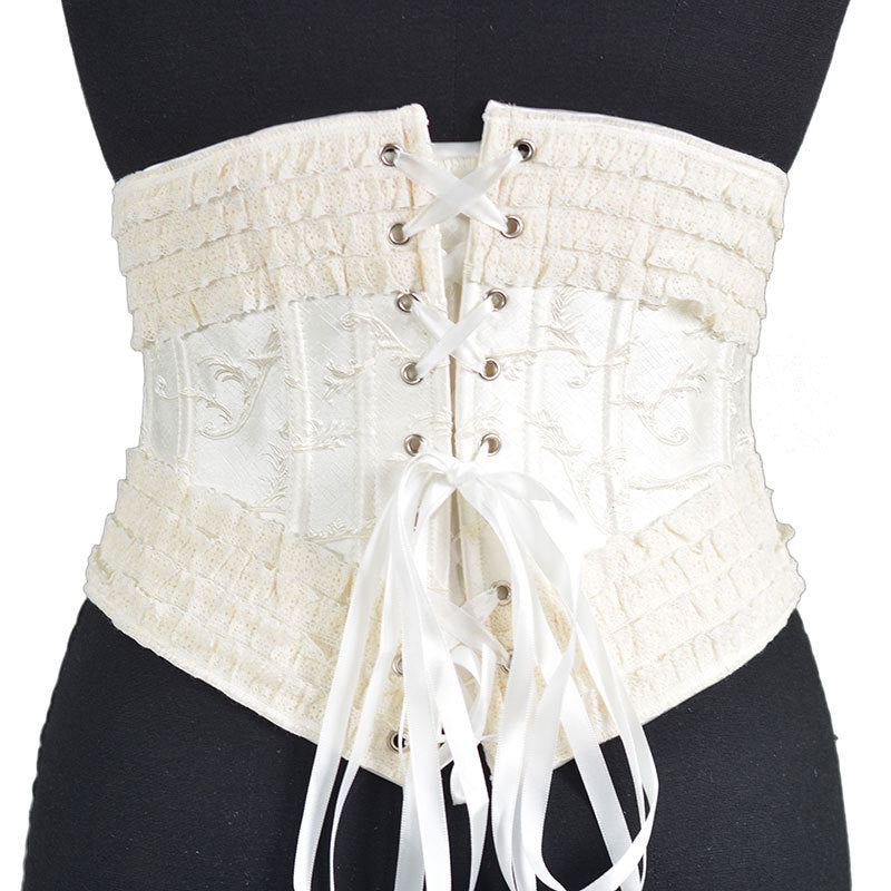 30cm Long 5-button Fishbone Lolita Lace Waist Seal