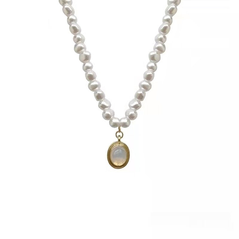 French Court Vintage Pearl Necklace Temperament Wild