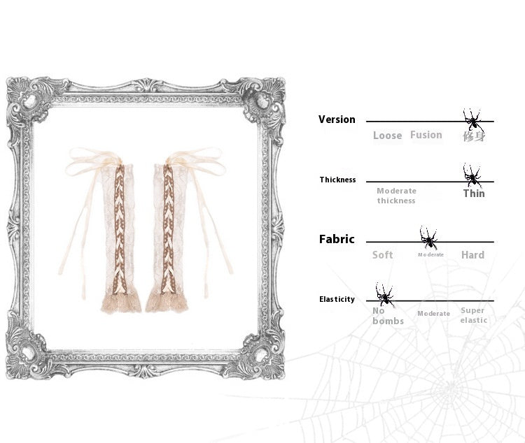 The Petite Palais Broken Ballet Oversleeves | French Rococo Lace Arm Cuffs | Adjustable Strap Detachable Sleeves | Parisian Princess