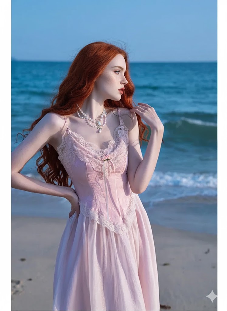 Vintage French Pink Dresses For Women Parisian Pink Jacquard Lace Sexy Spaghetti Strap Dress Party Night Robe Rose Fairy Vestidos